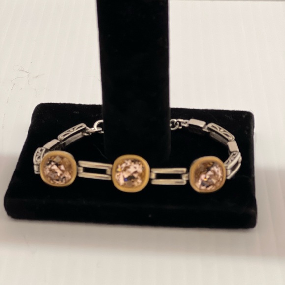 Brighton Silver Bracelet with Amber Colored Stones - Picture 4 of 16